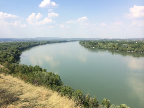 view from the rampart along the Danube towards Budapest
