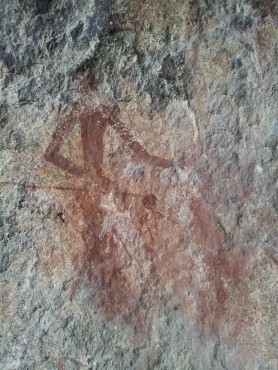 One of the clearer rock art images from the site we called Round-the-Corner