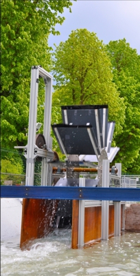 Micro-hydro turbine under test at the University of Southampton
