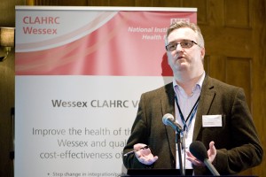 Tom Wilkinson presents at the launch of CLAHRC Wessex