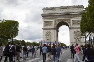 The Arc de Triomphe parade