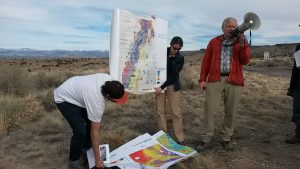 Brief stop for a geological introduction on the area by Prof. Karl Karlstrom (UNM) before going to the Kasha Katuwe National Monument. 