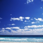 Sailboat Under Blue Skies off the Florida Coast
