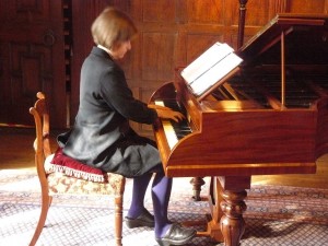 Vivian at the piano at Chawton House