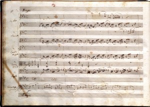 Autograph manuscript of Mozart's Serenade K. 361