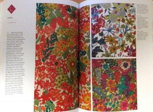 Clockwise Margaret Annie, Edna, Ciara Print designs created in-house at Liberty, Image from the book Print & Pattern Nature by Bowie Style, published 2017