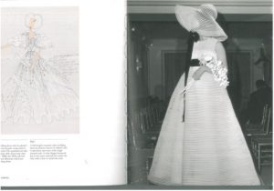 Photograph of a full length romantic-style wedding dress by Jeanne Lanvin in the book ‘The white dress – fashion inspiration for brides by Harriet Worsley’. Page 131 Photographer Hultun