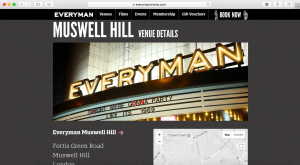 Everyman Cinema, Everyman Venue Details, https://www.everymancinema.com/muswell-hill#venueDetails, Accessed 22nd October 2017.
