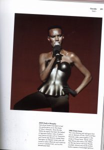 Photograph of Grace Jones in 1980, book chapter ‘Outsider’, photographer unknown Blackman, Cally (2012) 100 Years of Fashion, London 