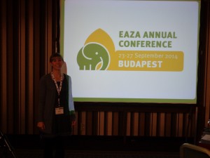 Danielle before presenting at the EAZA Annual Conference