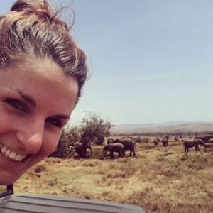 Natalie with Elephants in Kenya