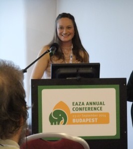 Rachel presenting at the EAZA Annual Conference