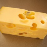 Maasdam cheese. Wikipedia user: Arz. CC-BY-SA-3.0. 
