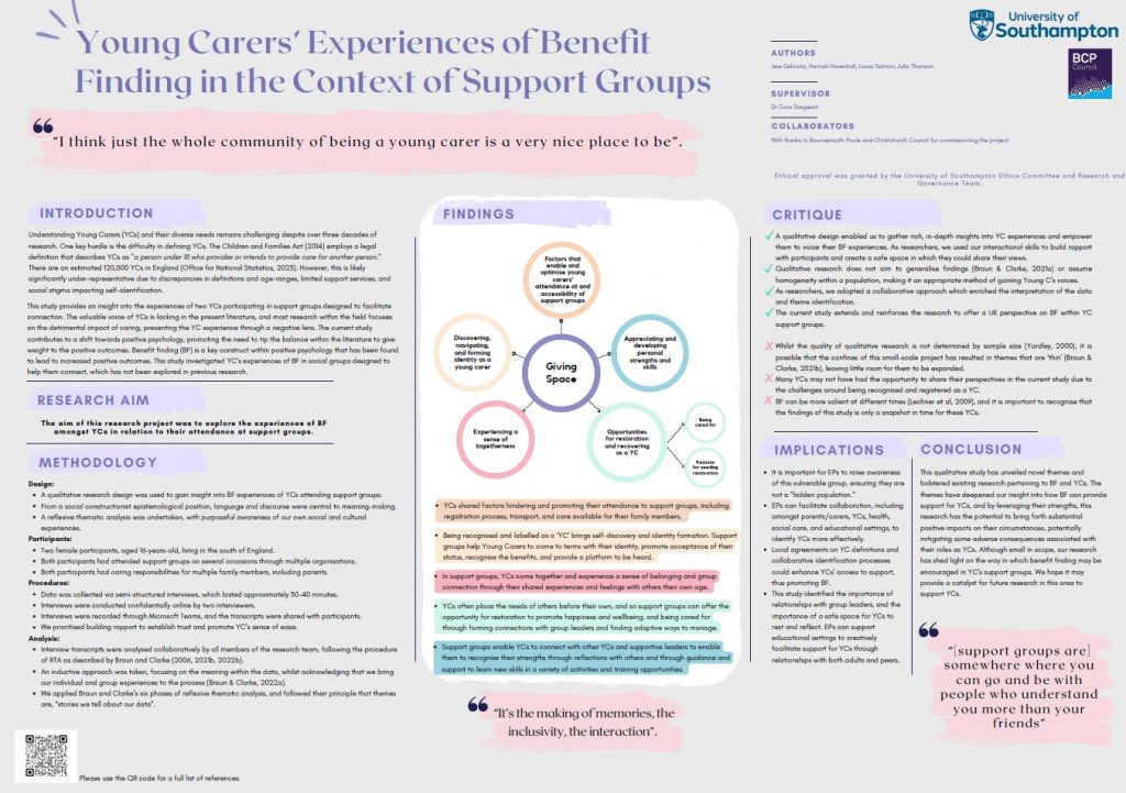 Young Carers’ Experiences of Benefit Finding in the Context of Support ...