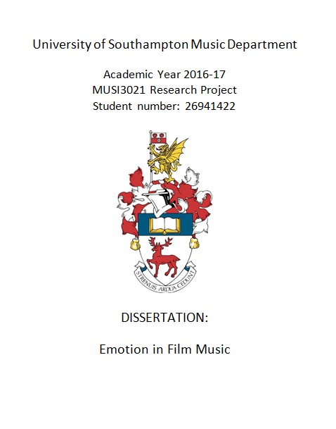 dissertation in music