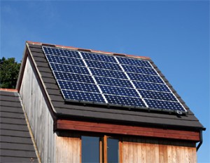 Fig. 1 - Typical residential PV system on a house in Havant, Hampshire.