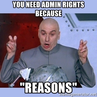 Requesting Admin Rights for UoS Machines